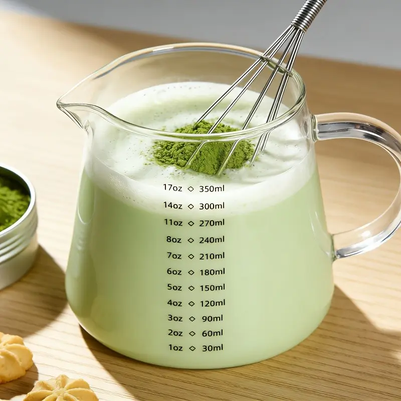 High Borosilicate Glass Measuring Cup, Transparent and Durable, Ideal for Coffee, Tea, Syrup, Kitchen, Restaurant, Home Use