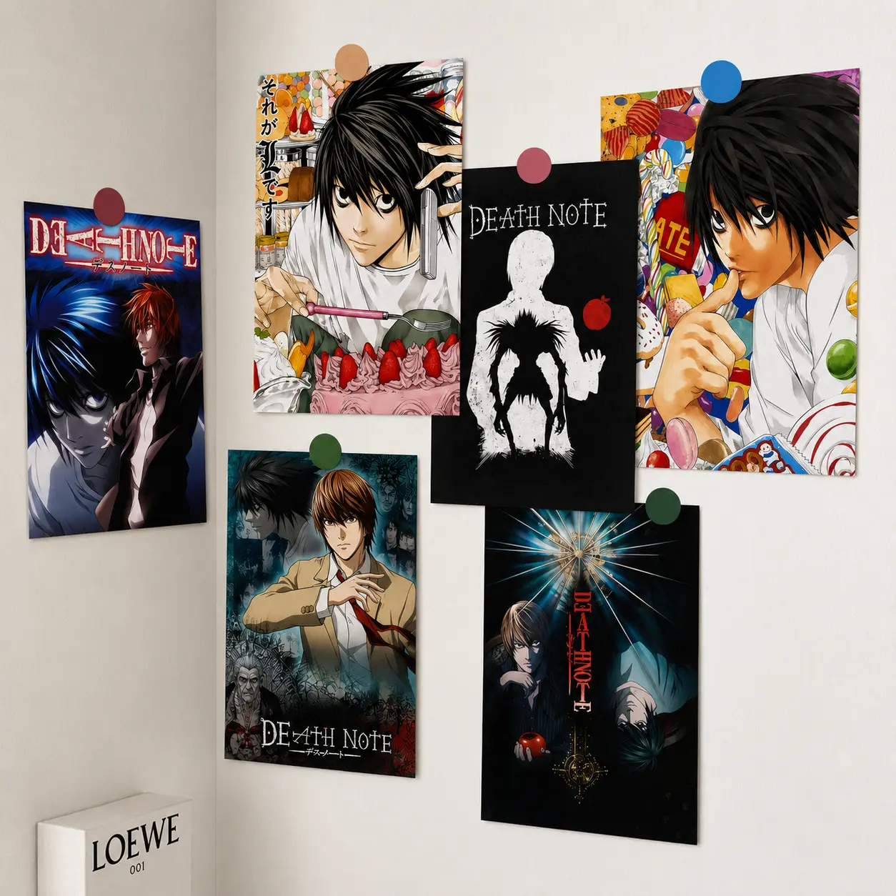 Death Note Light Yagami Poster Canvas Art Print Anime Fan Decoration for Teenage Boys Girls Birthday Gift Bedroom Wall Decor Manga Image