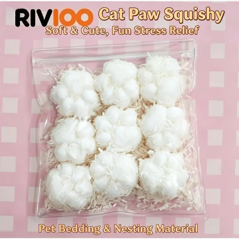 RIVIOO Coconut nine cat claws pinch music slow rebound decompression children's toys super soft mud cartoon puzzle pinch music