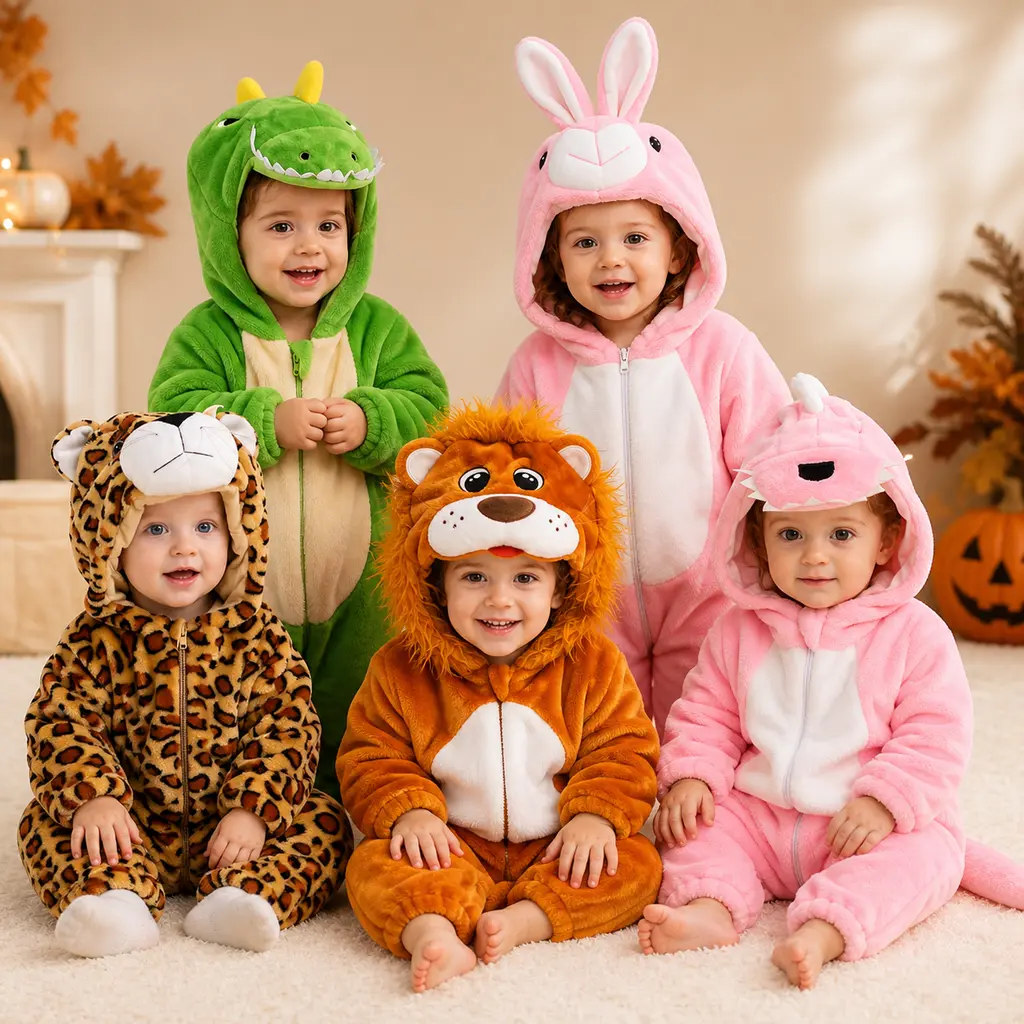 Toddler  Animal Onesie Costume, One Piece Fleece Hooded Zip-Up Pajamas Romper Fall Winter Boys Girls  Jumpsuit,  Kids Toddler Halloween Cosplay Outfit Sleepwear