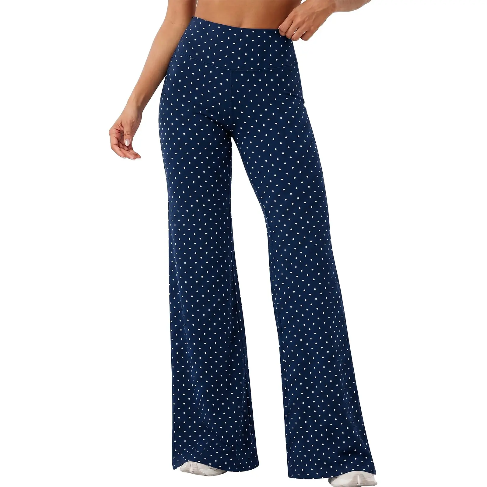 Aoysky Women's High-Waist Flare Leg Spandex Yoga Bottoms - Soft Stretch Printed Knit Bootcut Leggings for Workout, Daily Casual Use - Fashion-Focused for Beach & Active Lifestyles, Sweaters