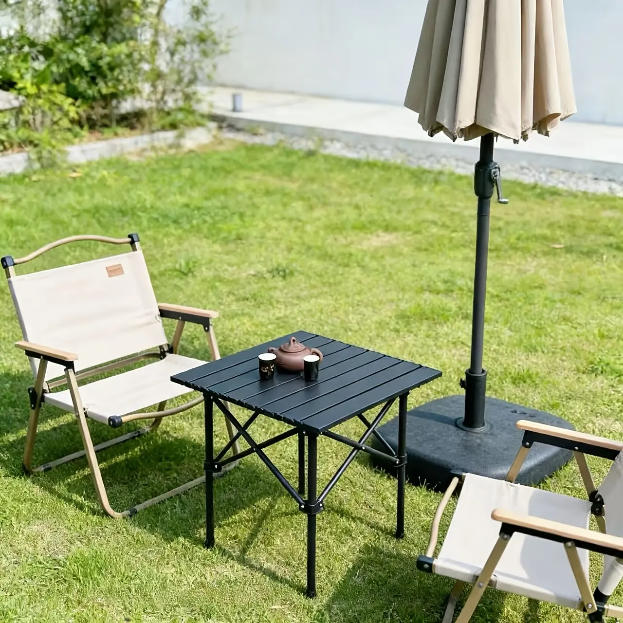 Outdoor Small Square Egg Roll Table Foldable Camping Table, Ideal for Gatherings, Street Vending, Fishing, Sketching, Easy Assembly, Convenient Storage, Lightweight & Portable