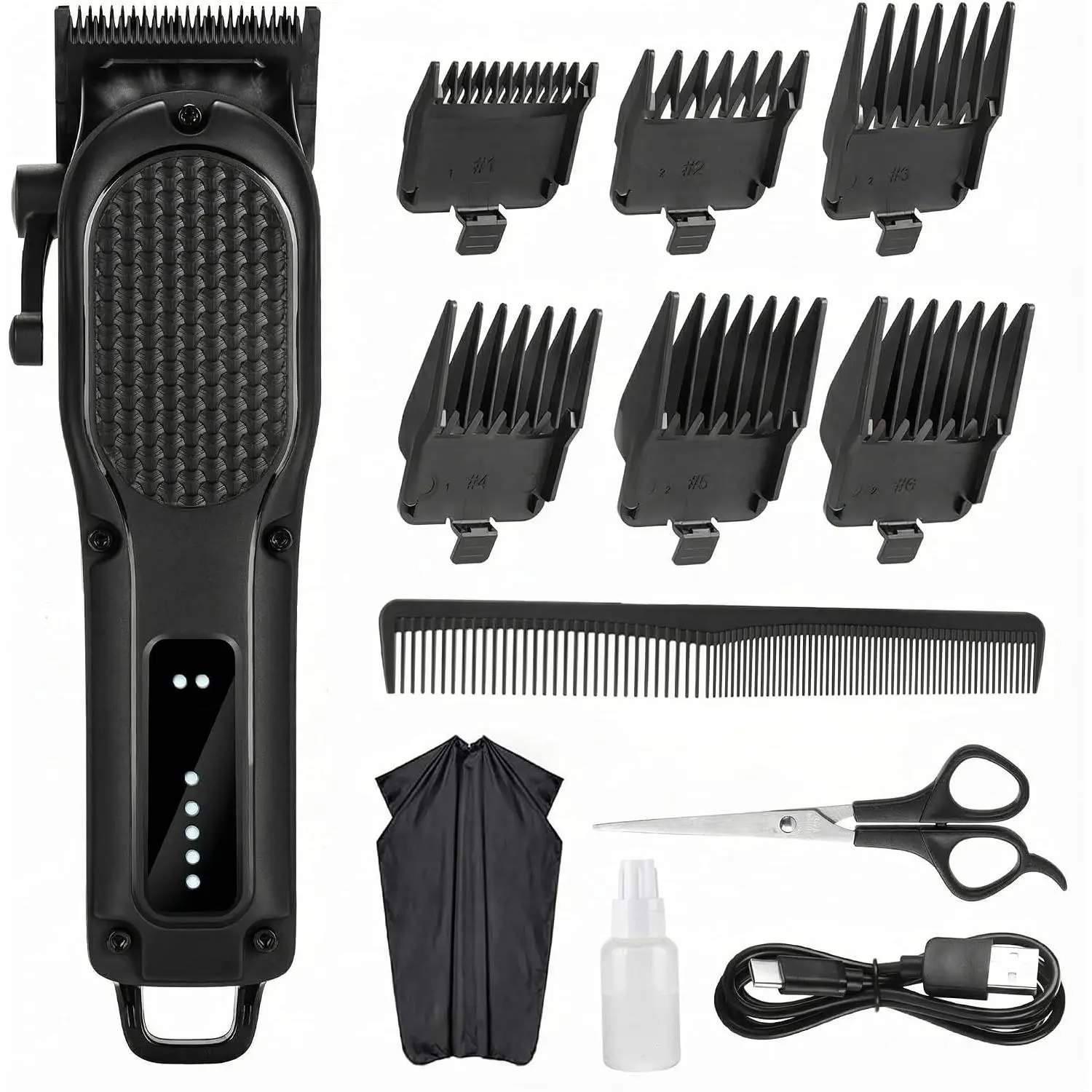Men's Hair Clippers for Professional Hair Trimmer Cordless Rechargeable Powerful Beard Trimmer Hair Cutting Grooming Tool