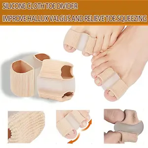 2 pcs toe separator orthotic breathable hammer toe straightener overlapping toe orthotic elastic orthotic bunion reliever comfortable and durable hiking shoes supporting walking and running.