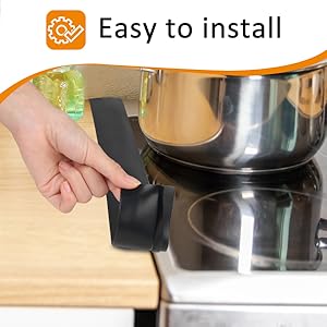 The Ultimate Kitchen Gap Solution 4-Pack Heat-Resistant Silicone Stove Guards | Non-Slip Counter Filler & Crumb Protector