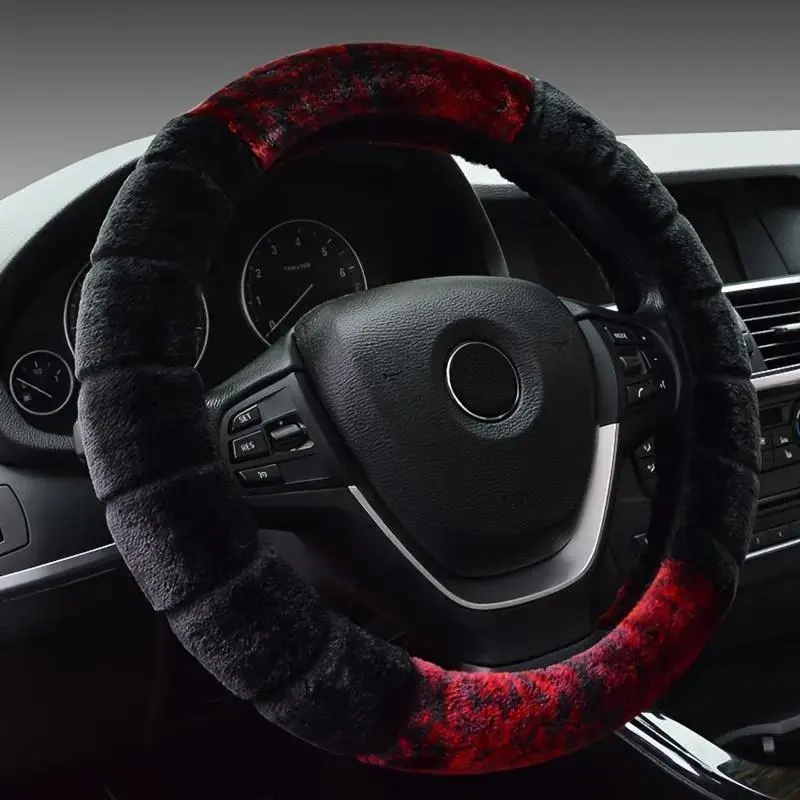2026 Women's 15 in Soft Plush Car Steering Wheel Cover - Warm, Girly Cute Car Interior Accessories for Cold Driving, Girly Car Accessories