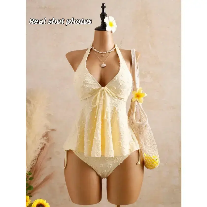 Women's cute Tankini Swimsuit, Stylish Two-Piece Swimwear,  Multi-functional Swimsuit - Summer Beachwear and Casual Tank Top Comfortable Beachwear, Perfect for Pool Parties and Vacations, Tankini Outfit