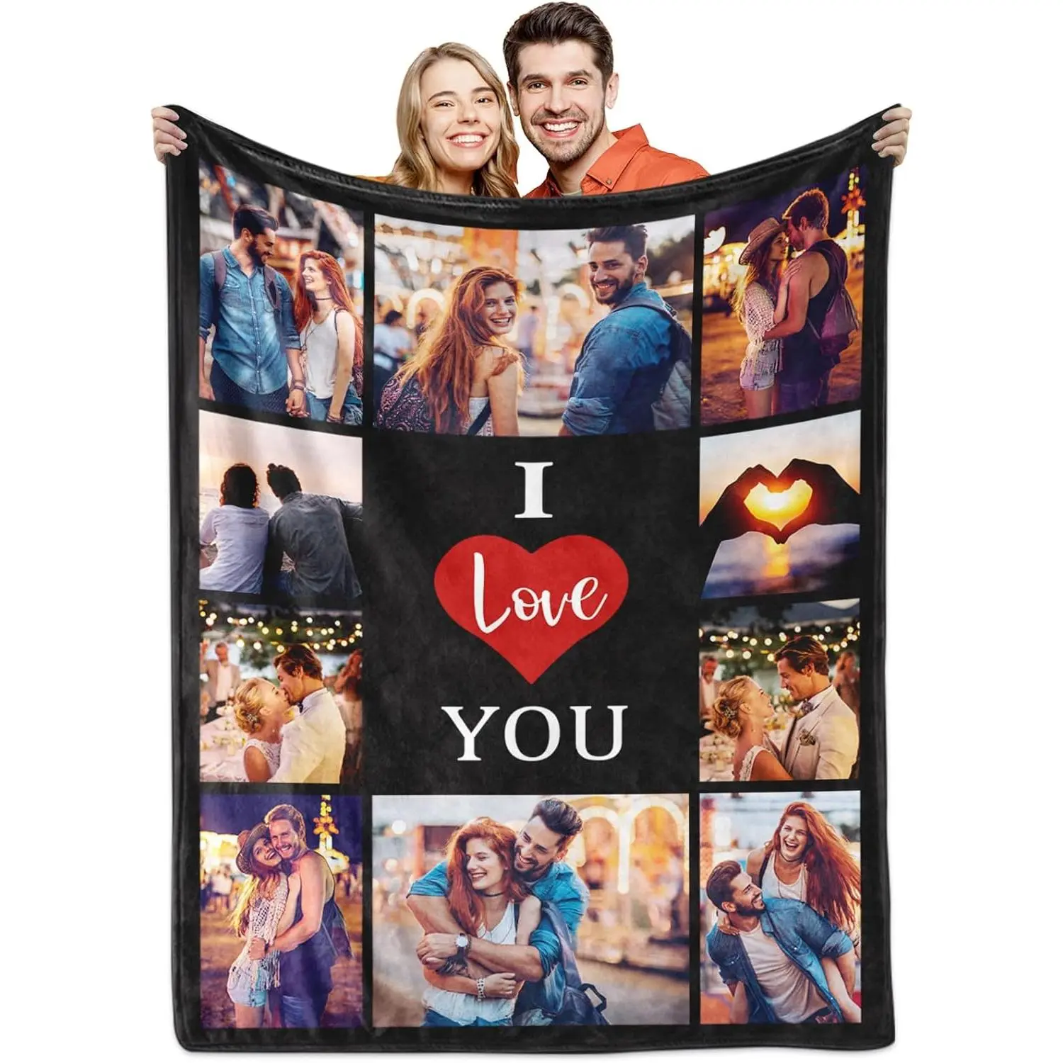 Customized Graphic Blankets - Personalized Throws with Custom Photo Print & Text, Thoughtful Boyfriend Gifts for Couch/Bed Home Room Decor, Soft Memory Keepers for Bedding & Soft Furnishings