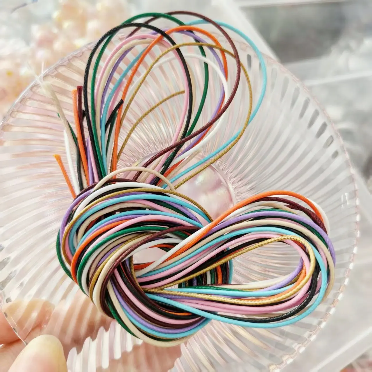 1mm Korean Waxed Polyester Cord Kit, 10 Colors 1M Each, Beginner DIY Braiding Cord Set for Thin Bracelet, Necklace & Jewelry Making Starter Supplies