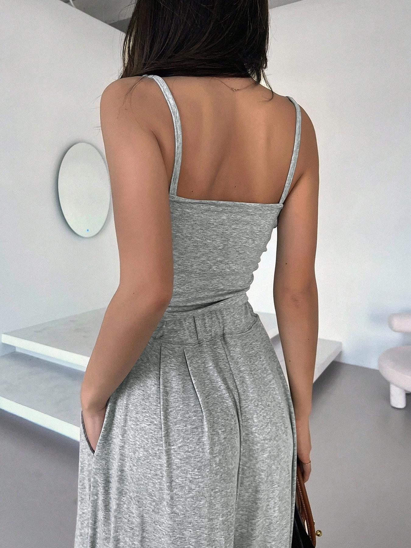 3-Piece Casual Solid Color Cardigan Set with Ruffled Design Camisole and Loose Wide-Leg Pants, Stylish Fall for Women