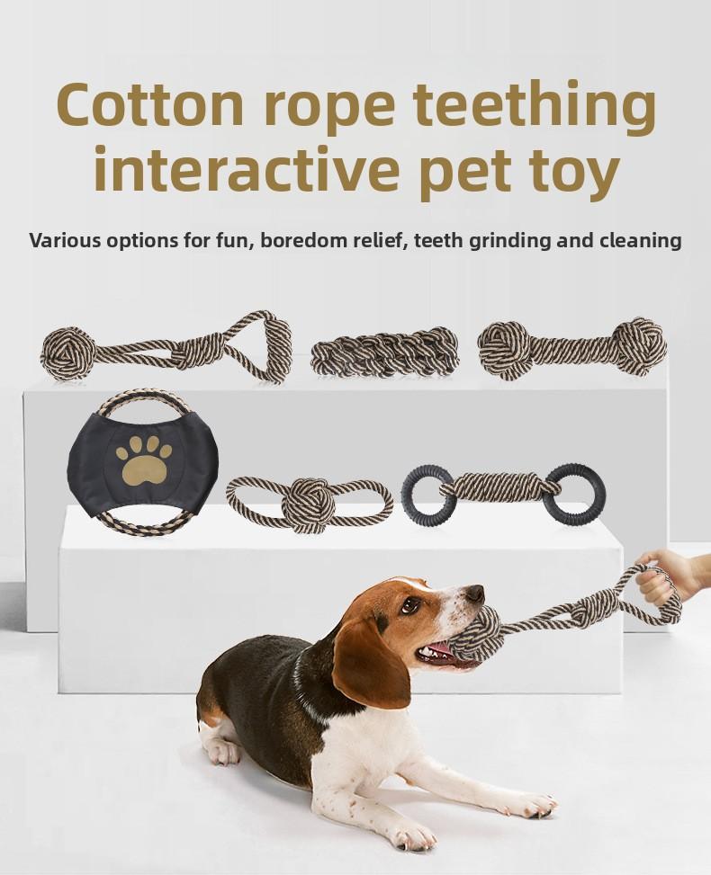 Pet Toy Braided Cotton Rope Chew & Teething Toy for Dogs, Self-Entertainment & Interactive Toy for Large Breeds