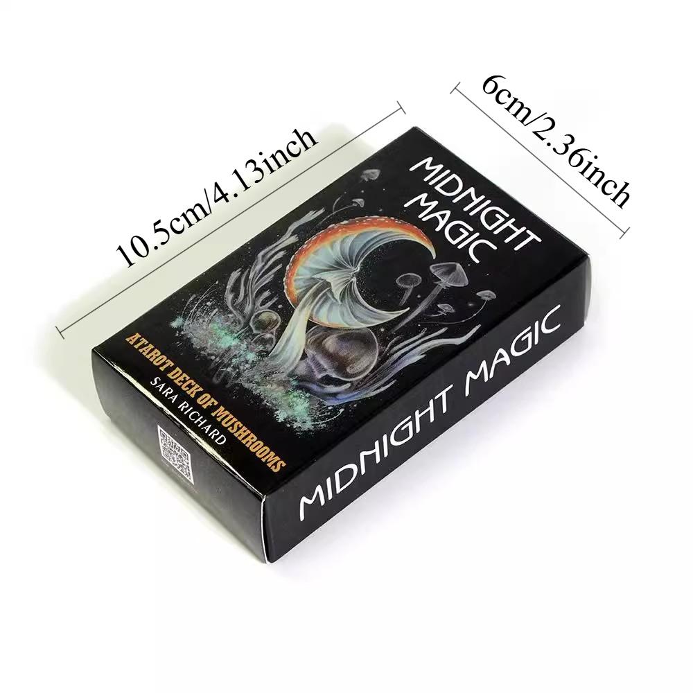 Midnight Magic Mushroom Tarot Cards, Perfect Halloween Christmas Thanksgiving Gift, 78-Card Deck for Divination & Fortune-Telling Games