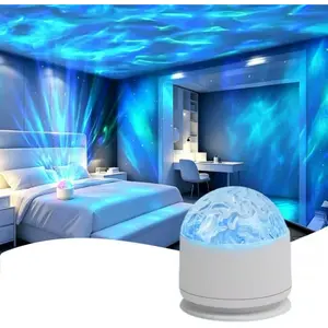 Northern Lights Projector for Bedroom,  Aurora & Ocean Wave 16 Effects,  Color Changing LED Ambient Light for Room Decor & Party