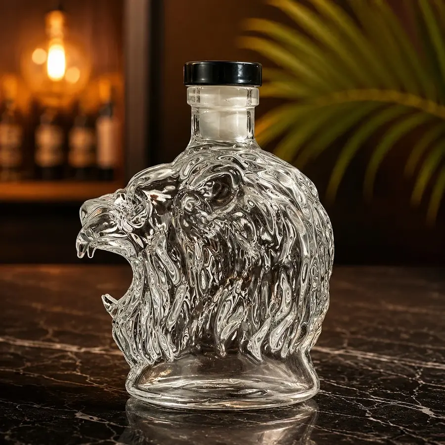 Unique Animal-Shaped Clear Whiskey Decanter, 300ML Wine Aerator, Utensils, Decor, Perfect for Home, Restaurant, Bar, Holiday Gift, Christmas, Halloween Gifts