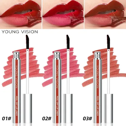 3-Pack Peel-Off Tattoo Shiny Lip Gloss, Long-Lasting Waterproof Glossy Lip Stain, Moisturizing, Hydrating & Non-Sticky Lip Tint, Lip Care