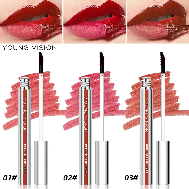 3-Pack Peel-Off Tattoo Shiny Lip Gloss, Long-Lasting Waterproof Glossy Lip Stain, Moisturizing, Hydrating & Non-Sticky Lip Tint, Lip Care
