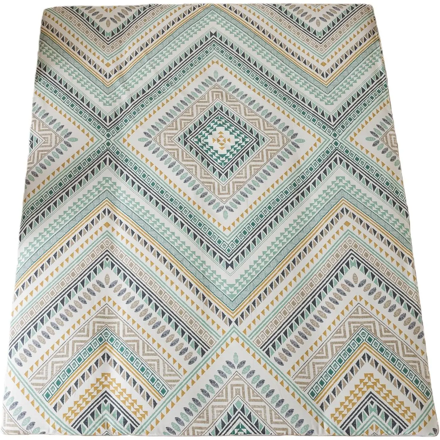 100% Cotton Futon Cover for Japanese Futon Floor Mattress with Zipper Twin Full Queen Machine Washable Super Soft (Bohemian Geometry, Full)