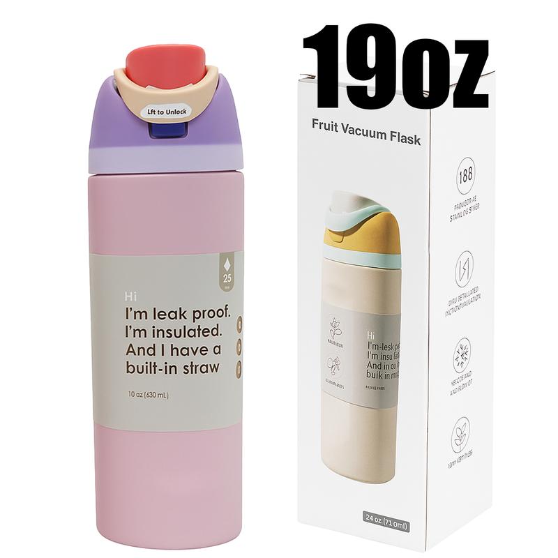 19/24/32oz Vacuum Insulated Thermal Tumbler with Flip Lid, Keeps Drinks Hot 12H/Cold 24H, Leakproof Travel Coffee Mug for Home or Office Desk, Insulated Cup for Indoor Use, Reusable Thermal Mug, Vacuum Flasks, Great Gift for Women, Men and Friends