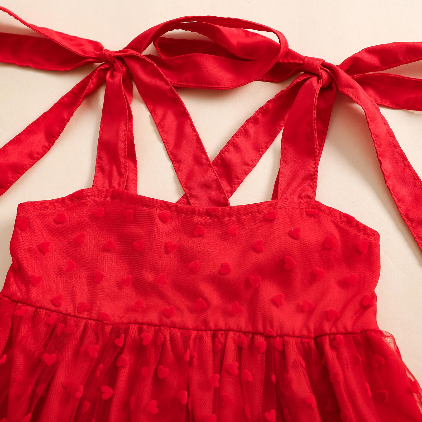 Toddler Baby Girl Princess Boho Dress Sleeveless Spaghetti Strap Swiss Dots Ruffle Tulle Dress Little Girls Summer Outfit