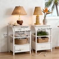 2 Pcs Drawer Table(Only one table has power outlet