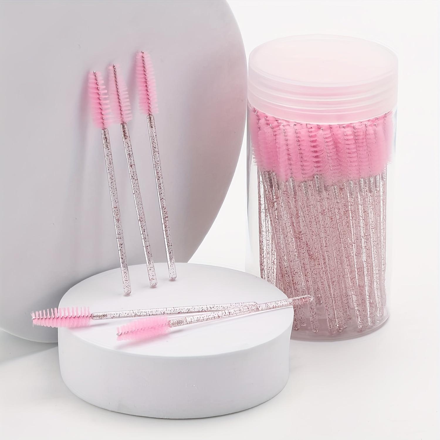 Disposable Eyelash Brush with Container, 40pcs/box Mascara Wands for Travel Eyelash Makeup, Spoolie Accessories for Eyelash Extensions, Cosmetic Accessory, Makeup Brushes, Eyelash Tools, Cosmetics Makeup Tools