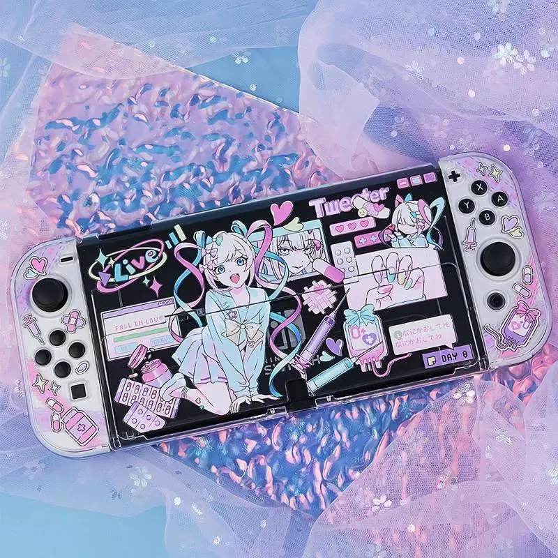 Cute Switch oled Anime Game Appearance Protective Case NS Switch Lite Transparent Hard Shell Suitable For Nintendo Switch Oled