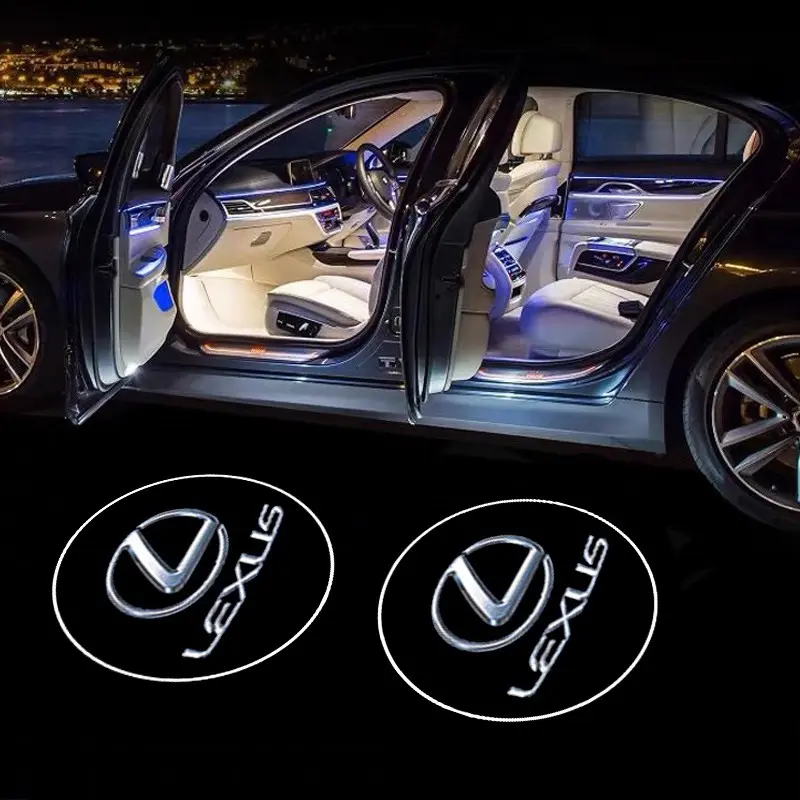 2PC Led Car Door Welcome Light Logo Shadow Projector Laser Lamp For Lexus RX330 IS250 Ct200h ES300h RX350 IS300h NX300h RX400h Fsport ES350 Auto Accessories