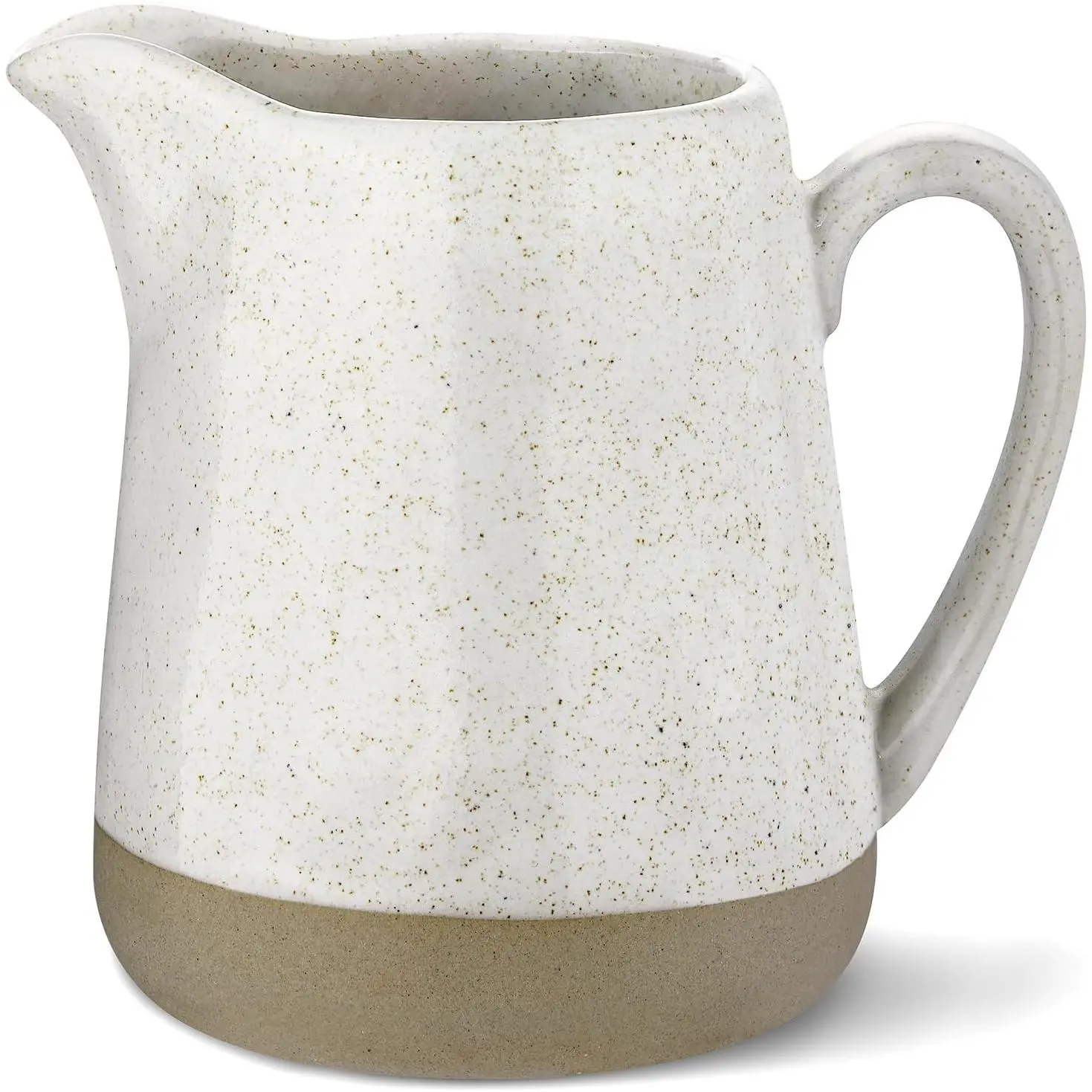 9 oz Stoneware Creamer Pitcher, Small Handle Ceramic Milk Jug Container for Coffee, Microwave & Freezer Safe
