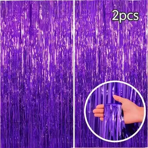 2Pcs Shimmer Sequin Tassel Streamers, Versatile Fringe Banner for Graduation, Birthday, Bachelorette & Holiday Party, Grad Party Decorations