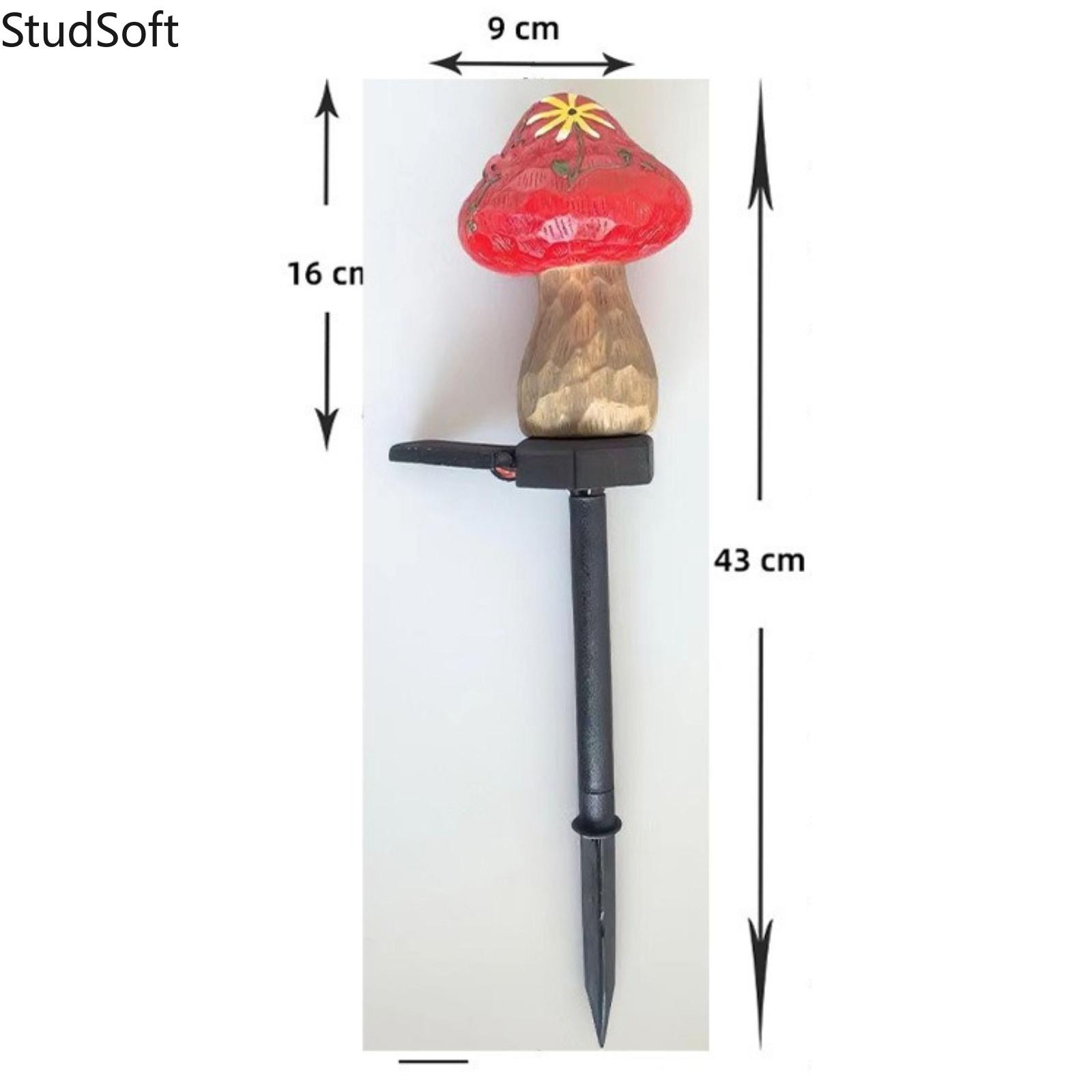 Solar LED Mushroom Garden Lights, Waterproof Resin Landscape Lamp, Outdoor Patio Yard Atmosphere Decor