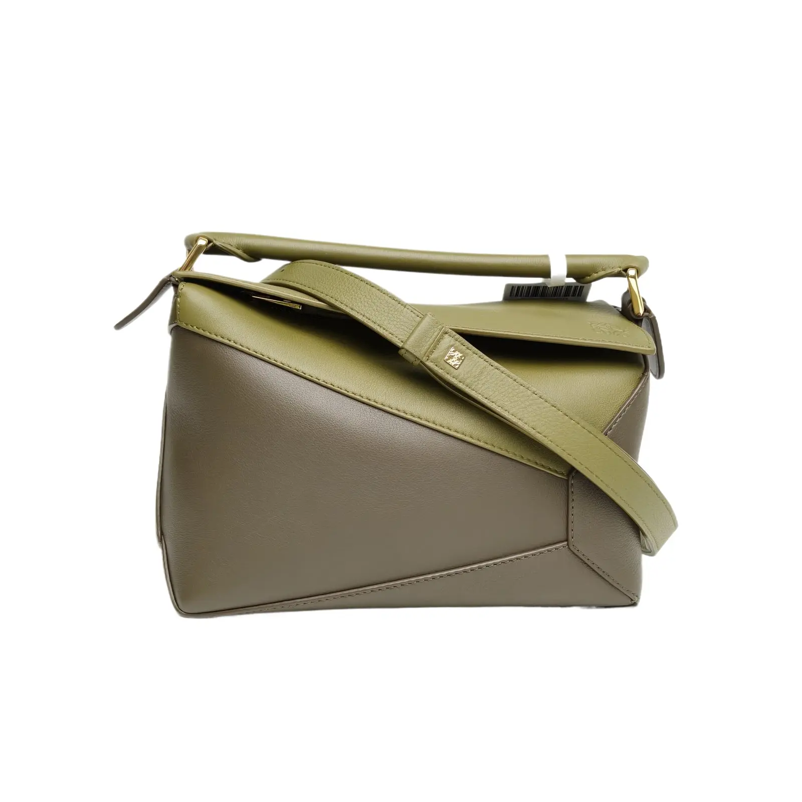 Pre-owned Loewe Puzzle 24 Geometric Bag, Small Size Green P216954832