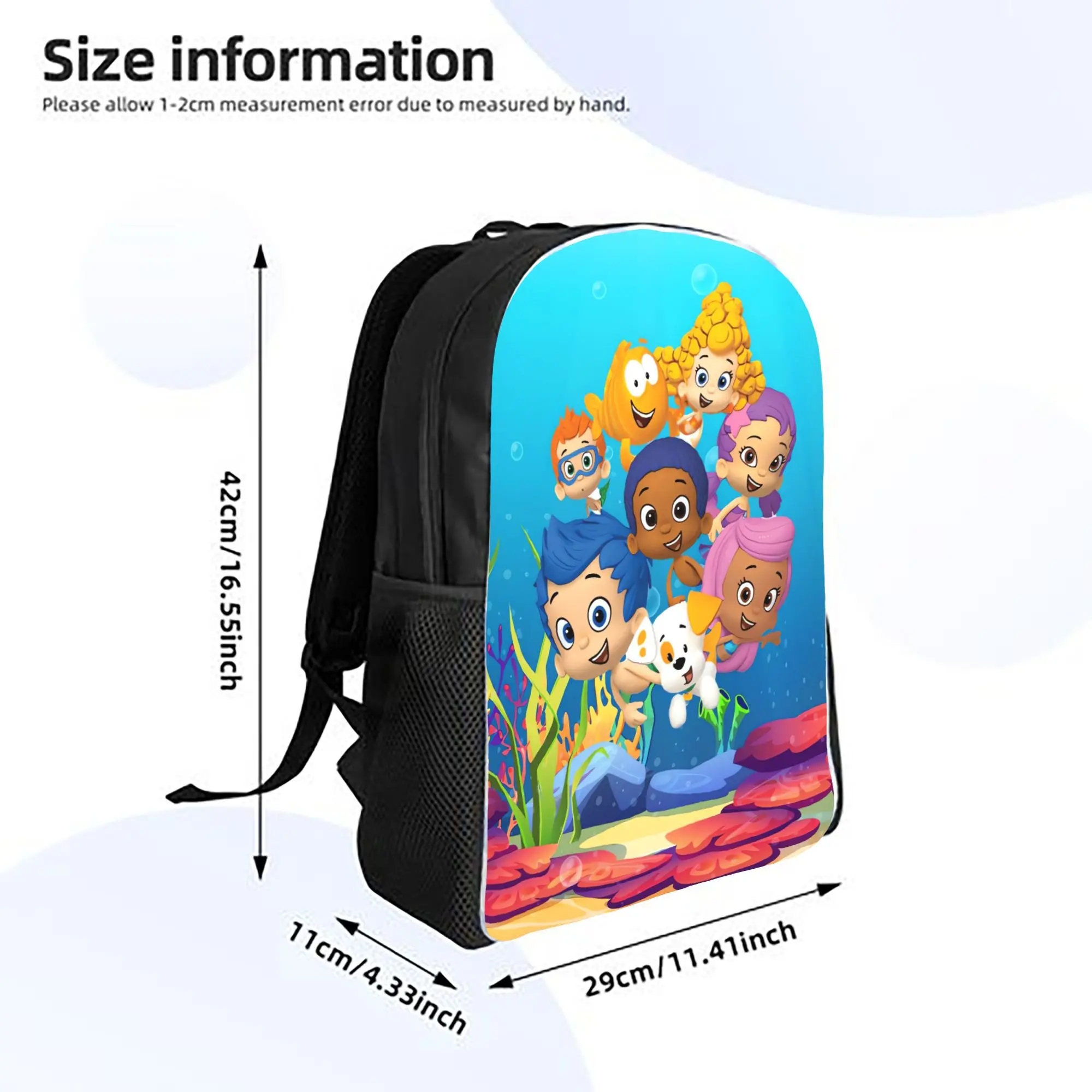 Cartoon Print Backpack for Girls, Street Chic Synthetic School Bag, Water Resistant with Laptop Compartment for Concerts & Travel