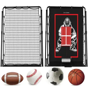 2-in-1 Baseball Pitching Trainer & Rebound Net – Pitching Target with Return Net for Throwing, Catching & Accuracy Drills, Portable Practice Equipment for Baseball & Softball Training
