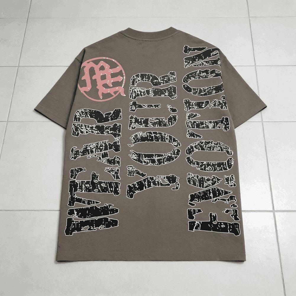 MIXED EMOTION Rhinestone Short Sleeve Black Mens Tshirts Streetwear Cotton Loose Round Neck Top Tees Oversized Unisex Y2K Graphic Casual Outdoor Summer Trendy Fashion