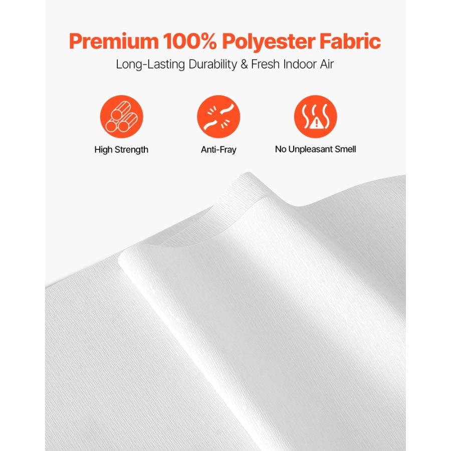 VEVOR Panel Track Blinds, Extendable Track from 45.8 in to 86 in W, Trimmable Panel Curtains Up to 96 in H, Adjustable Vertical Panel Blinds for Sliding Doors, Patio Doors, Room Divider, Window, White