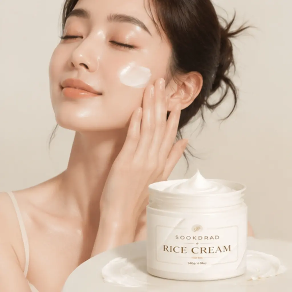 rice cream, moisturizing, nourishing, for face, 140g/4.94oz