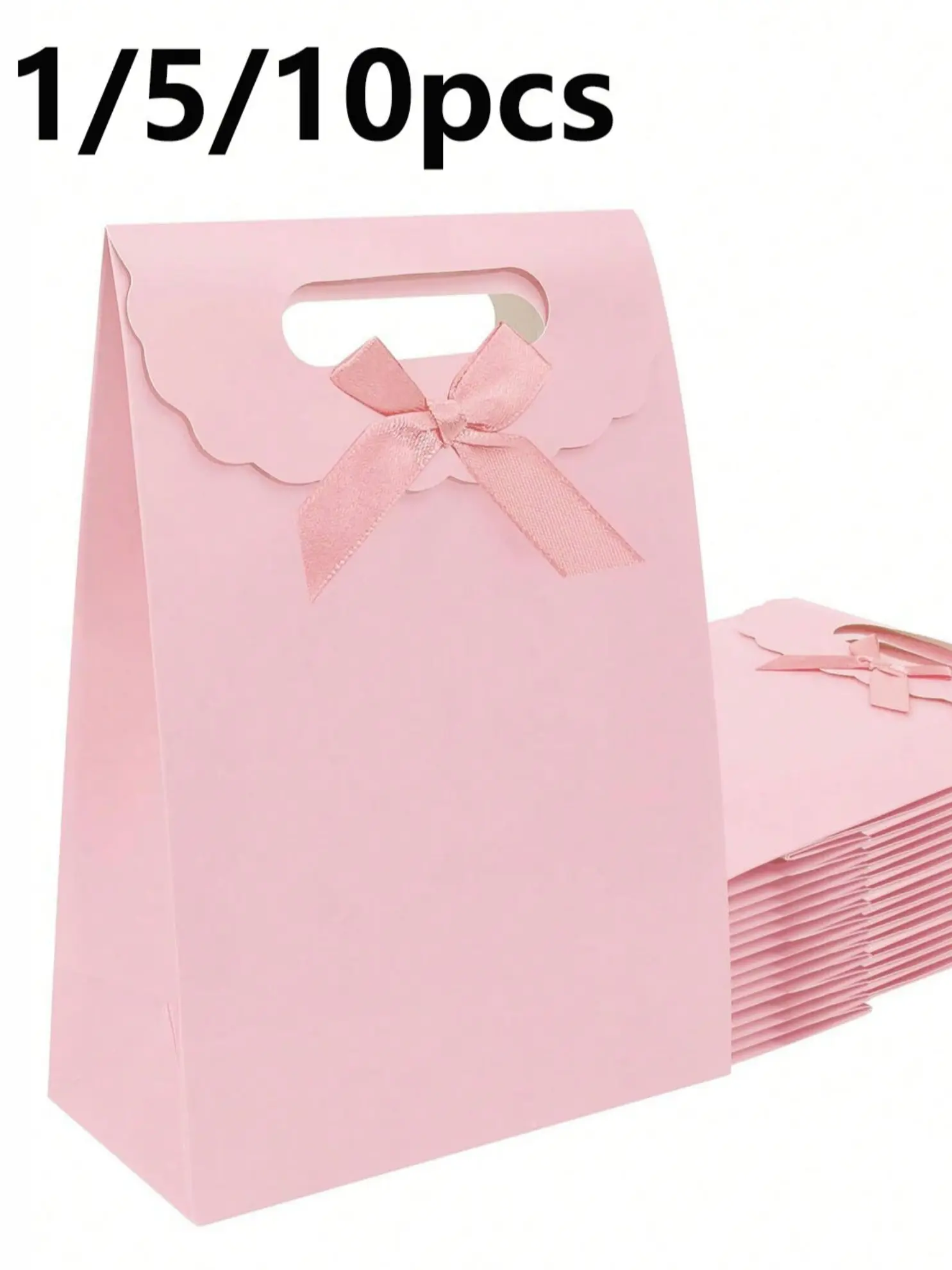 Paper Gift Bags with Handles, Minimalist Solid Color Party Favor Bags, Versatile Use, Ideal for Shopping, Singles Parties, Weddings, Bridal Shower, Wedding Decor