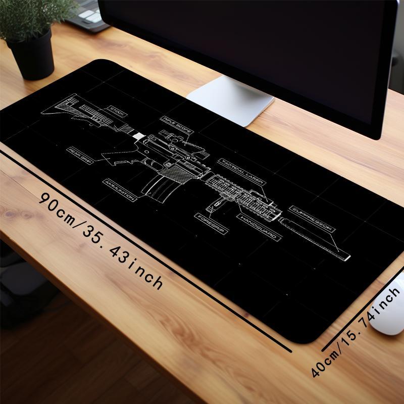 Cool Pattern Mouse Pad, Large Game Mouse Pad, 1 Count Computer Desk Mat, Keyboard Pad, Non-slip Natural Rubber Office Mousepad, Table Accessories, Gaming Desk Accessory