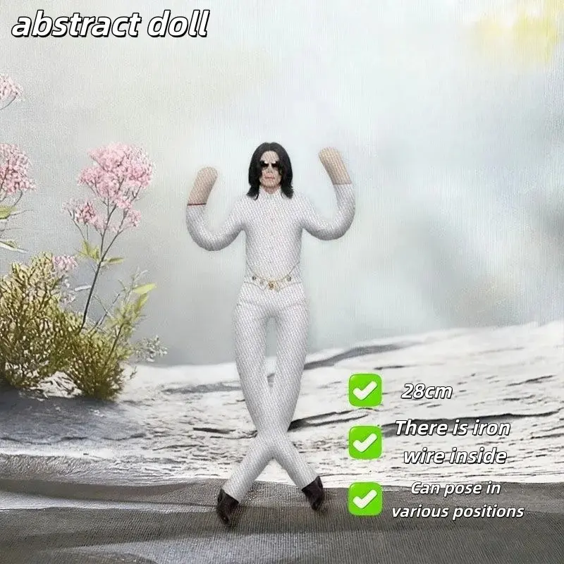 Michael Jackson Role-Playing Prop Doll, Plush Toy, Room Decor, Abstract Jointed Figure, Gift Item, Trendy Character Accessory Michael Jackson Role-Playing Prop Doll, Plush Toy, Room Decor, Abstract Jointed Figure, Gift Item, Trendy Character Accessory