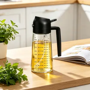2 in 1 glass oil sprayer olive oil dispenser kitchen cooking BBQ salad food grade glass oil bottle barbecue salad making kitchen supplies