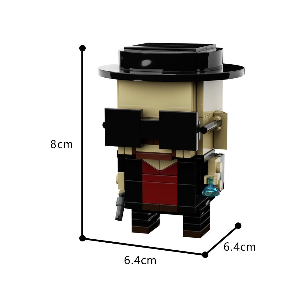 MOC Building Blocks Kit Cartoon Figures Characters Bricksheadz Collection Bricks Model Horror Movie Characters Assemble Toy Gift popular