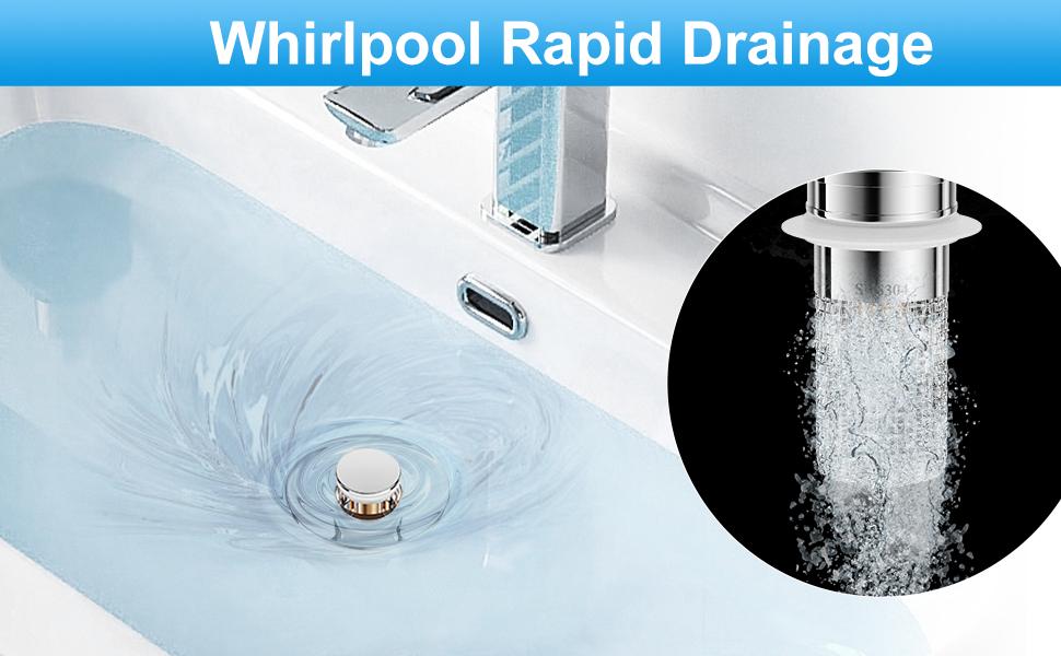 Bathroom Sink Stopper, Universal Drain Filter with Hair Strainer, Universal Bathroom Sink Drain Pop Up Stopper for Stainless Steel Floor Drain Filter