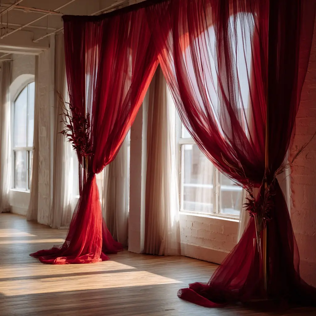 Transparent Sheer Fabric, Elegant Wedding Decoration, Ceremony Backdrop, Reception Decor, Wedding Party Drapery, Single Piece