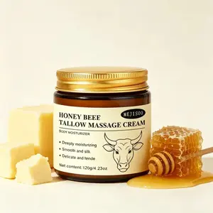 Whipped Grass-Fed Beef Tallow Honey Balm - 4.23 Oz,Moisturizing Cream for Soft, Smooth Skin - Unscented Handmade All-Natural Moisturizer - Hydrating, Deeply Moisturizing, comfort, moisture boost cream, luminous firming cream, body care, hydrating dry skin