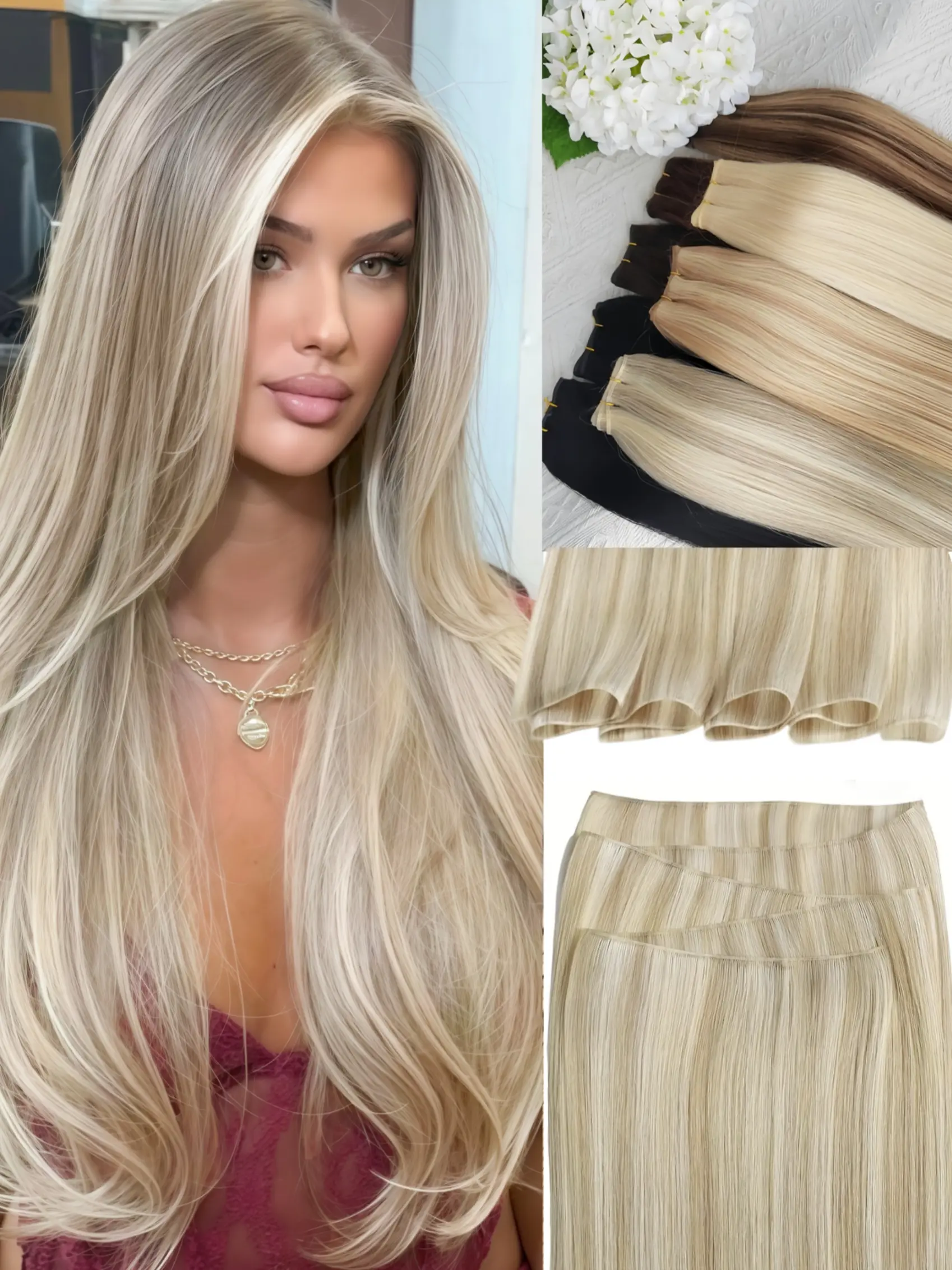 Light Weight 40G Human Hair Weft, Sew-in Hair Bundles Can be Cut, Easy DIY, Quick Transformation