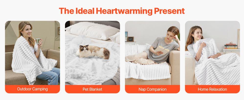 Fleece Throw Blanket Super Soft Lightweight Plush Warm 50x60 Inch/1270x1524 mm