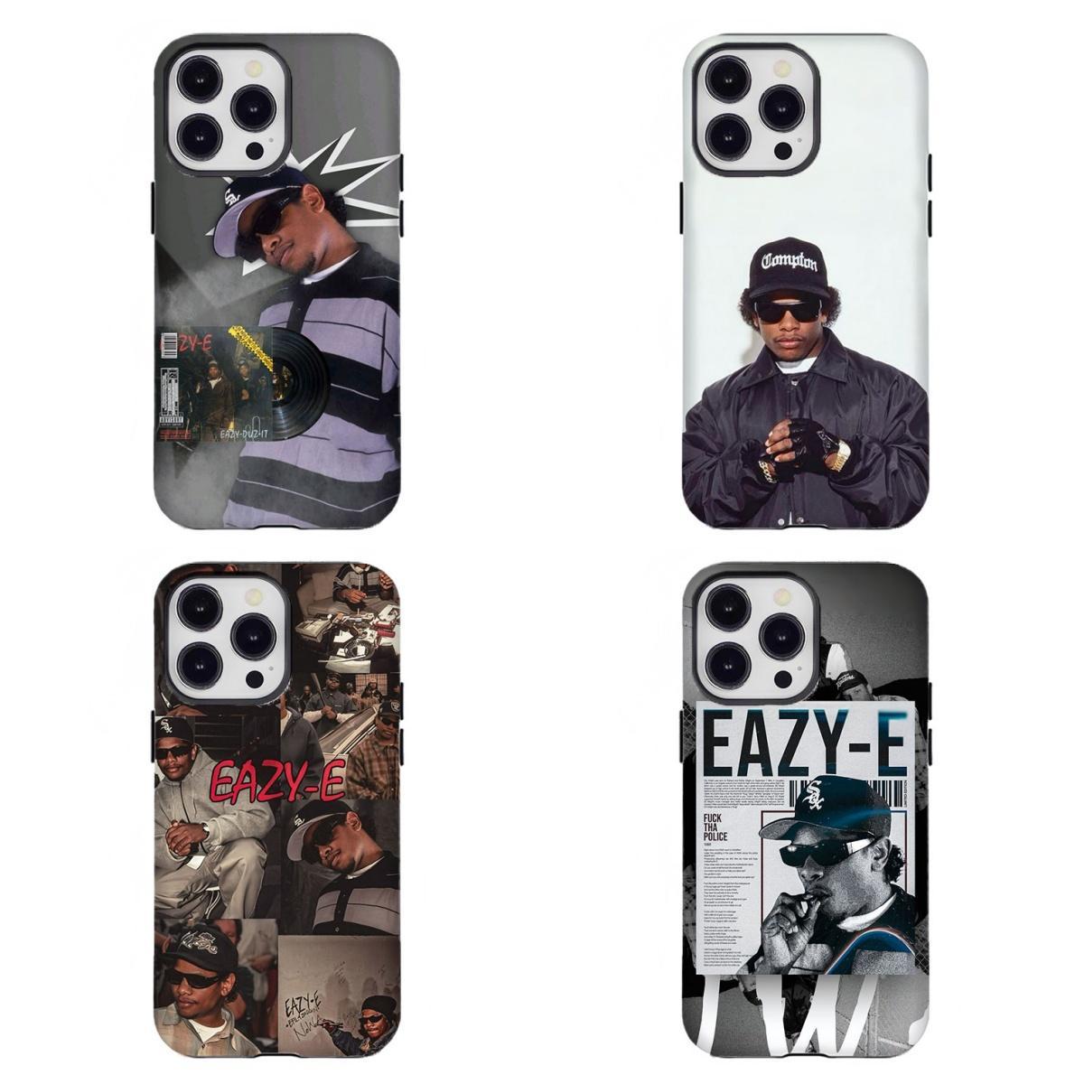 Iconic Ea2y.E Phone Case Classic West Coast Hip Hop Aesthetic Design Compatible for iPhone 17 16 15 14 13 12 11 and for Samsung S21-S25 Ideal Gift for Old School Rap Fans