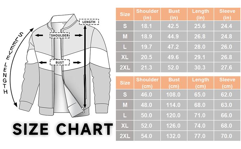 Zaitun Men's Lightweight Bomber Jacket Classic Varsity Coat with Full Zipper & Ribbed Hem for Spring & Fall Casual Wear