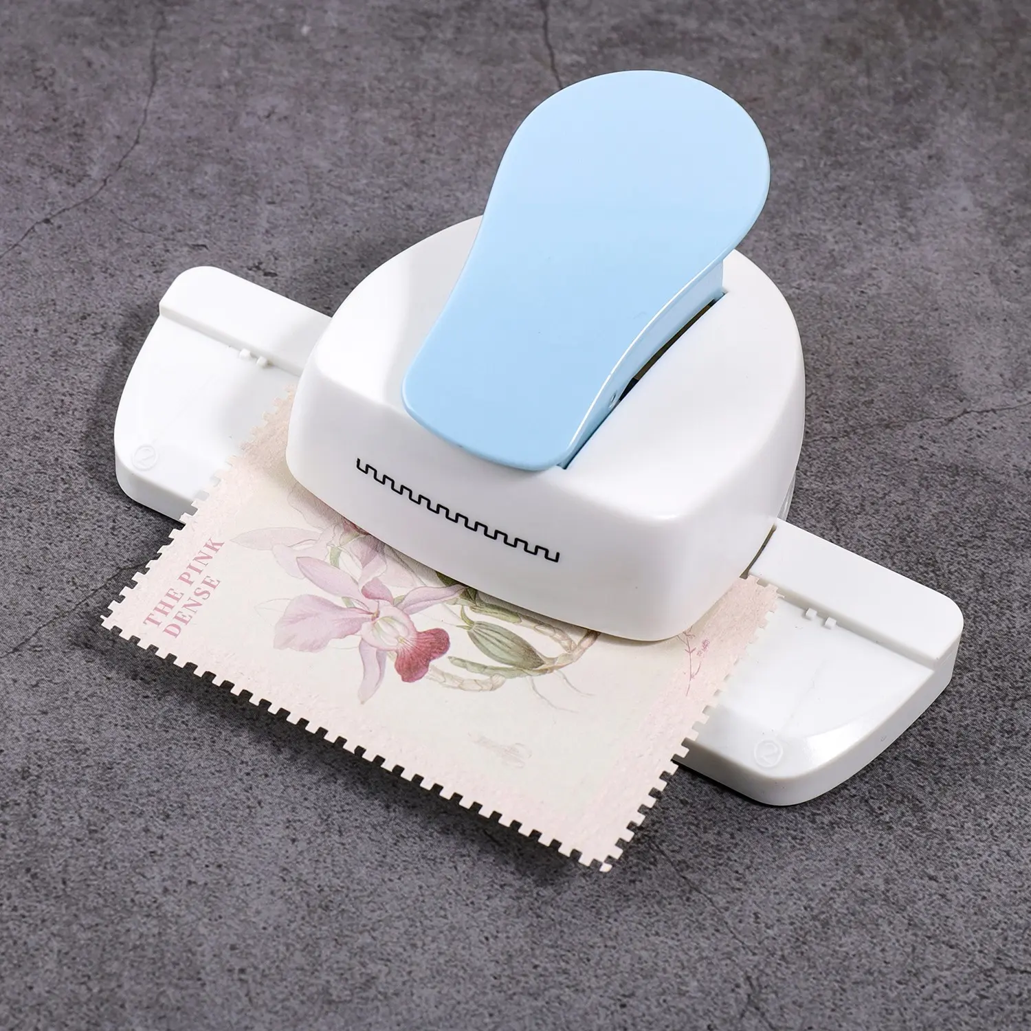 Postage Stamp Edge Paper Punch, Decorative Border Cutter with Alignment Guide, Easy Press Craft Tool for Scrapbooking, Card Making, Journaling, Photo Borders, Gift Tags, DIY Invitations and Handmade Stationery