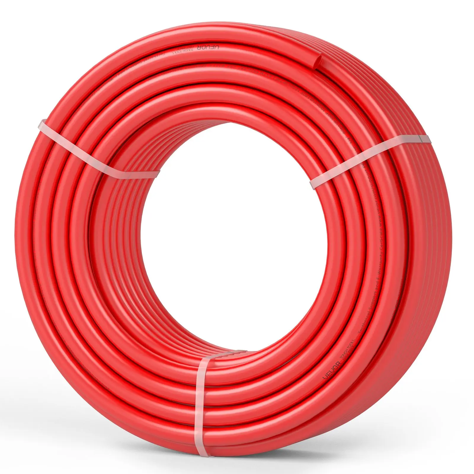 VEVOR PEX Pipe 3/4 Inch, 100 Feet Length PEX-B Flexible Pipe Tubing for Potable Water, Pex Water Lines for Hot/Cold Water Easily Restore, Plumbing Applications with Free Cutter Clamps, Red
